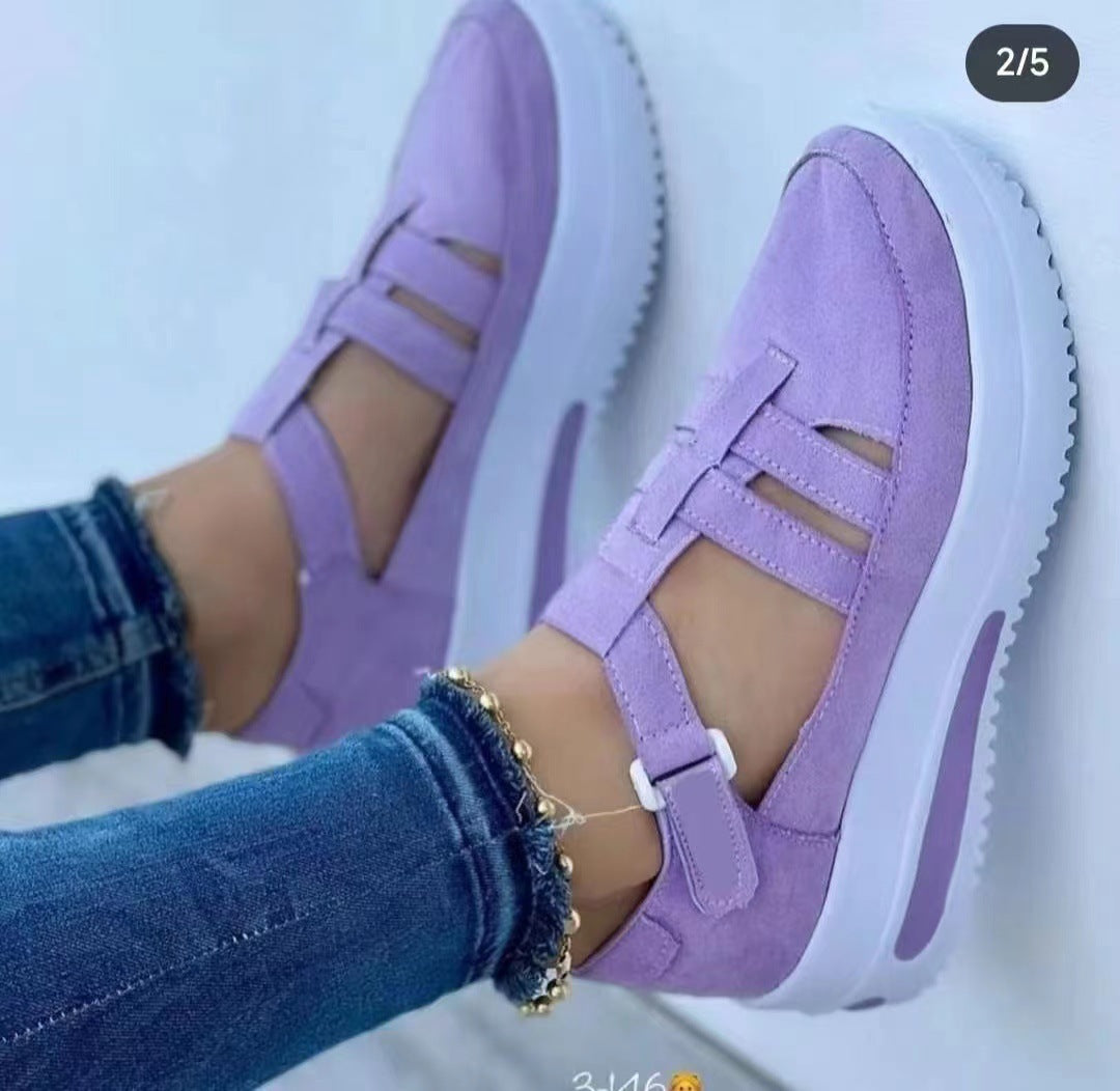 Dame Sporty Slip-On Sneakers med elastiske stropper og skridsikker sål Stilla