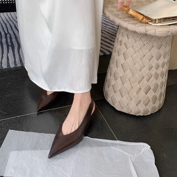Dame spidse slingback-pumps med elegant udskæringsdesign Stilla