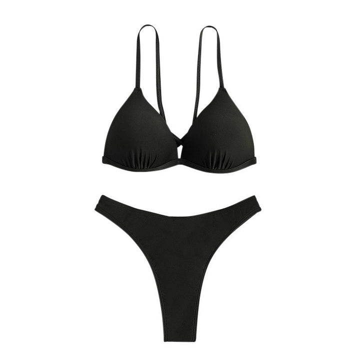 Dame Triangel-Bikinioberdel med elegant krydsbærer-design Stilla