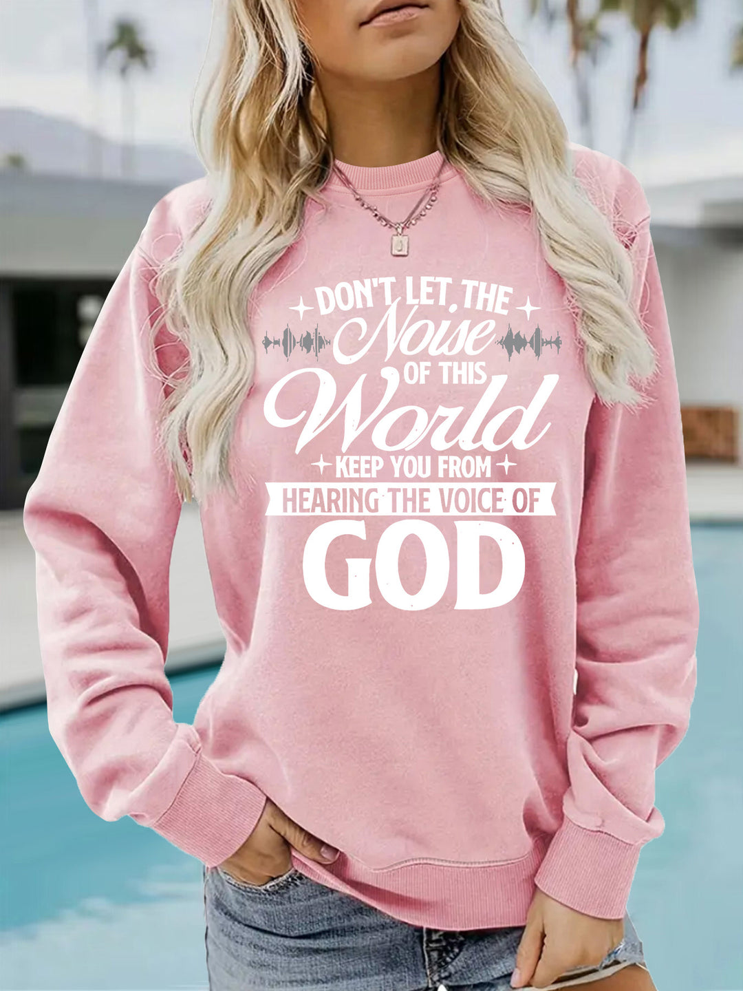Kvinders sweatshirt med inspirerende print og komfortabel pasform Stilla