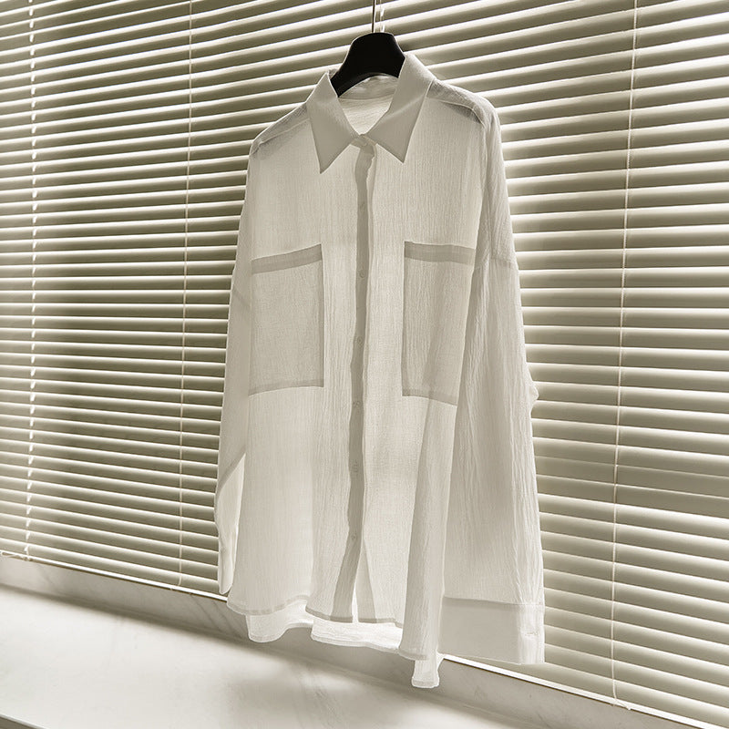 Damer elegant bluse med praktiske lommer og moderne snit Stilla