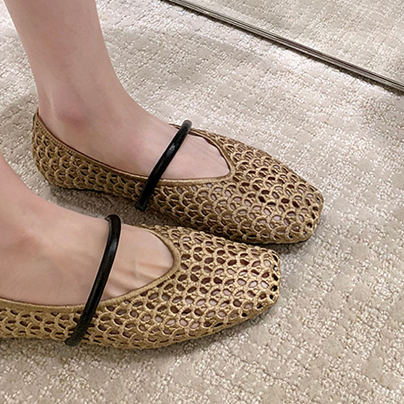 Dame Åndbare Mesh Mary Jane Ballerinas Stilla