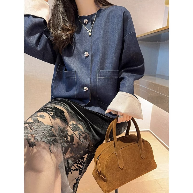 Damer Elegant Kort Blazer Stilla