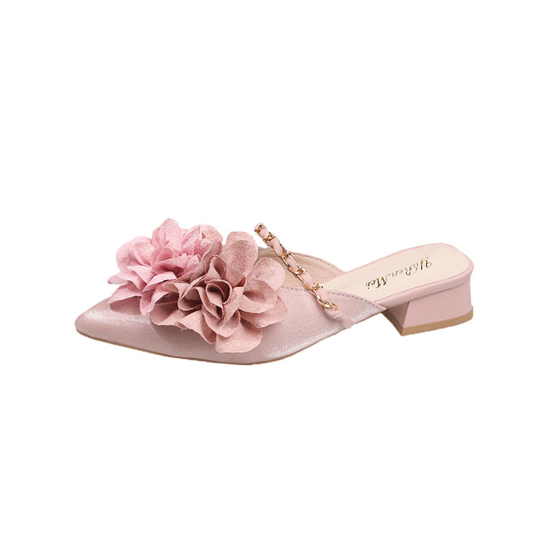 Femme Floral Dekoreret Slip-On Mules Stilla