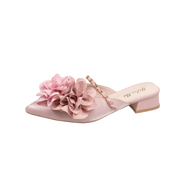 Femme Floral Dekoreret Slip-On Mules Stilla