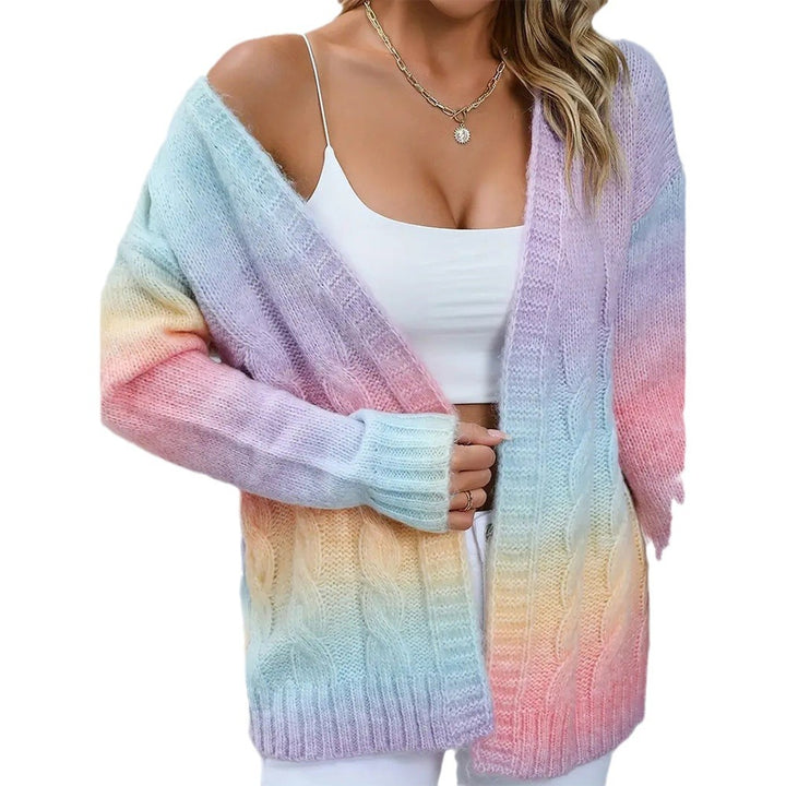 Kvinders cardigan i moderne gradientfarver Stilla