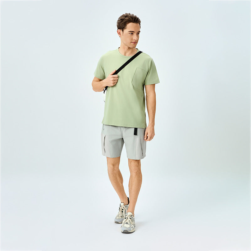 Herrer Sporty T-shirt med praktisk brystlomme Stilla