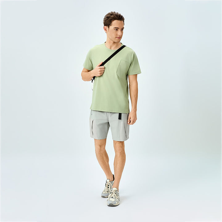Herrer Sporty T-shirt med praktisk brystlomme Stilla