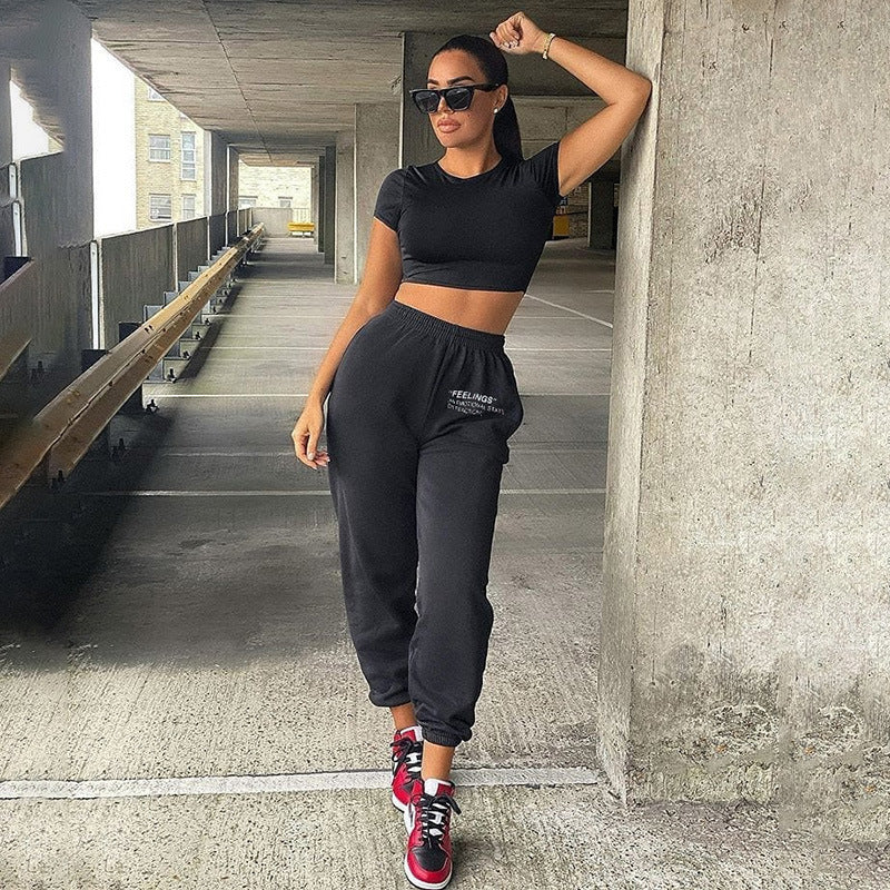 Dame Cropped Sport Sæt Stilla