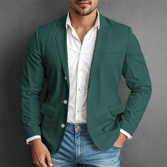 Herre elegant blazer med struktureret stof og to praktiske lommer Stilla