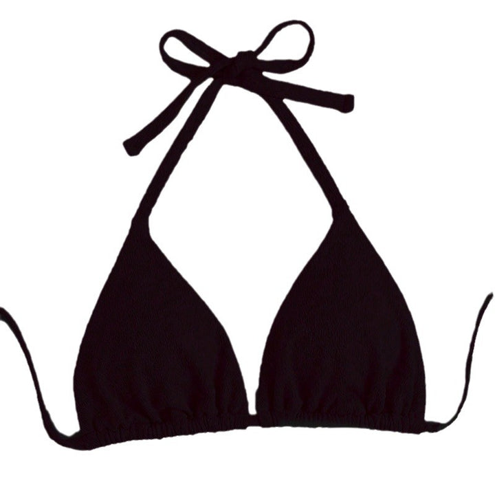Dame triangle-bikini top med dyb v-udskæring og justerbare stropper Skovae