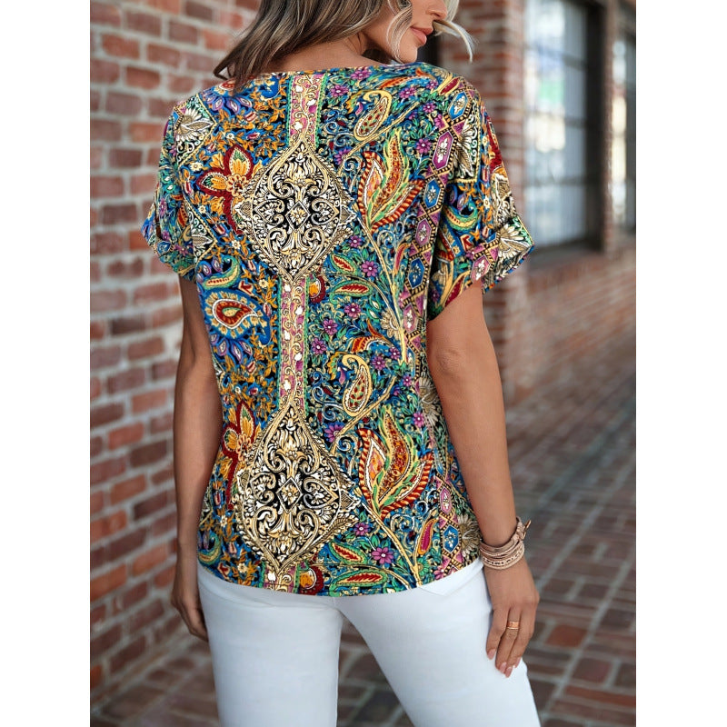 Femme Vibrant Trykt Bluse Stilla