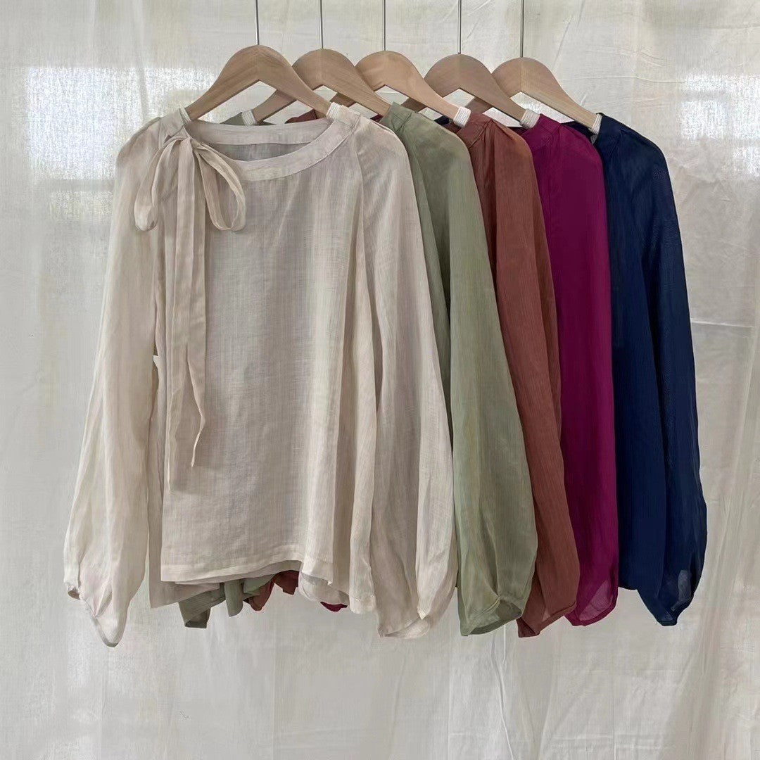 Femme Elegant Sløjfe Bluse Stilla