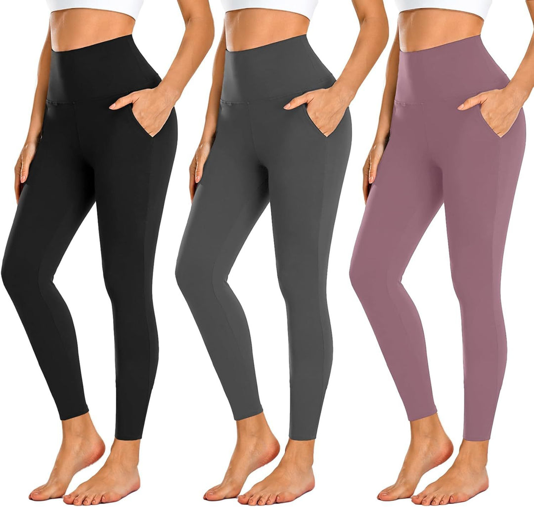 Dame High-Waist-leggings med praktiske lommer og tætsiddende pasform Stilla