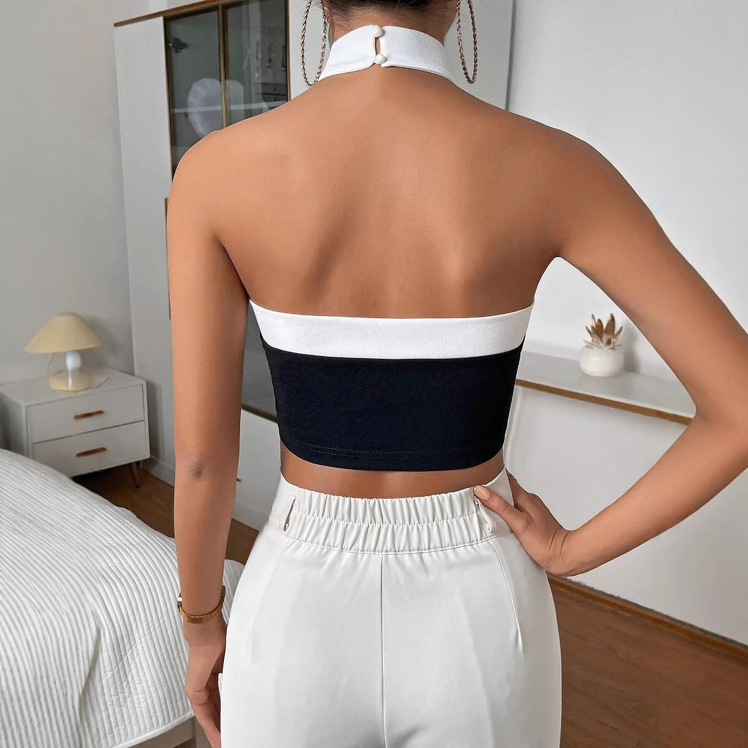Damer elegant cropped top med krydsede stropper og kvalitetsstof Stilla