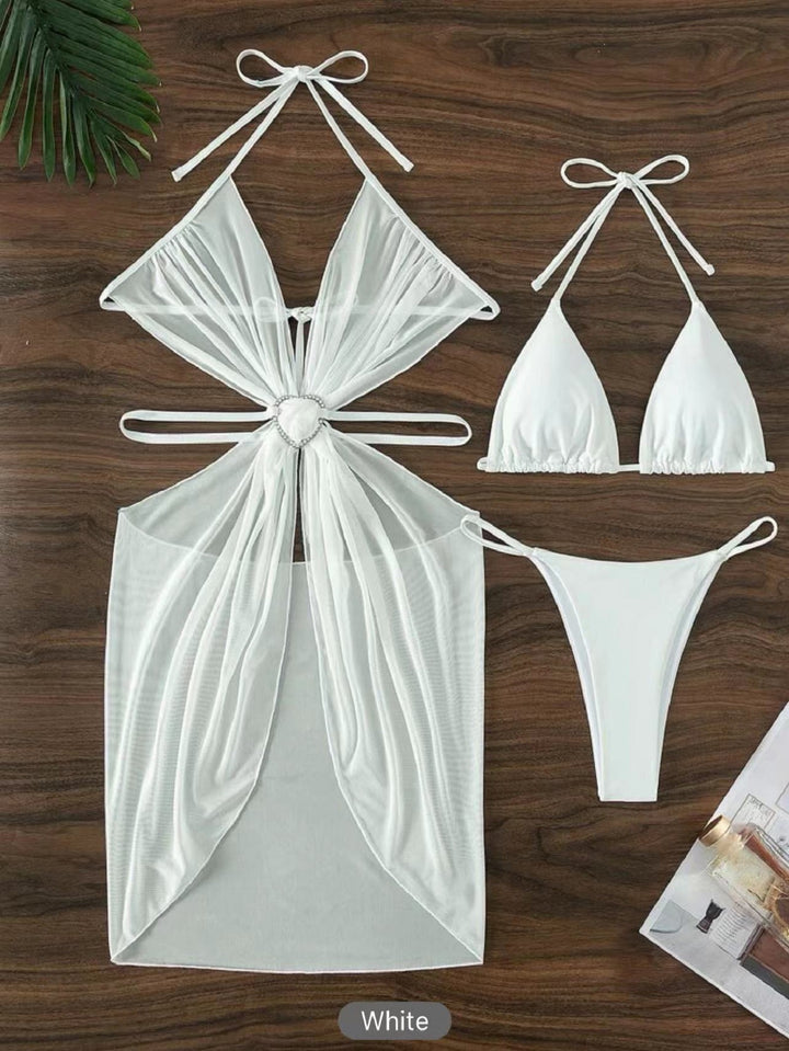 Kvinder Gennemsigtig Dække og Bikini Sæt Stilla