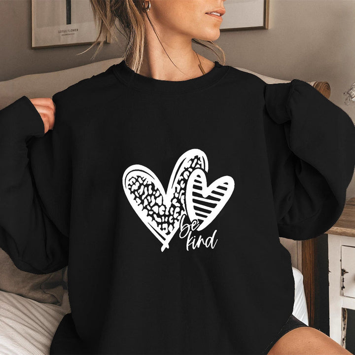 Kvinders sweatshirt med fashionable hjerte motiv og casual fit Stilla