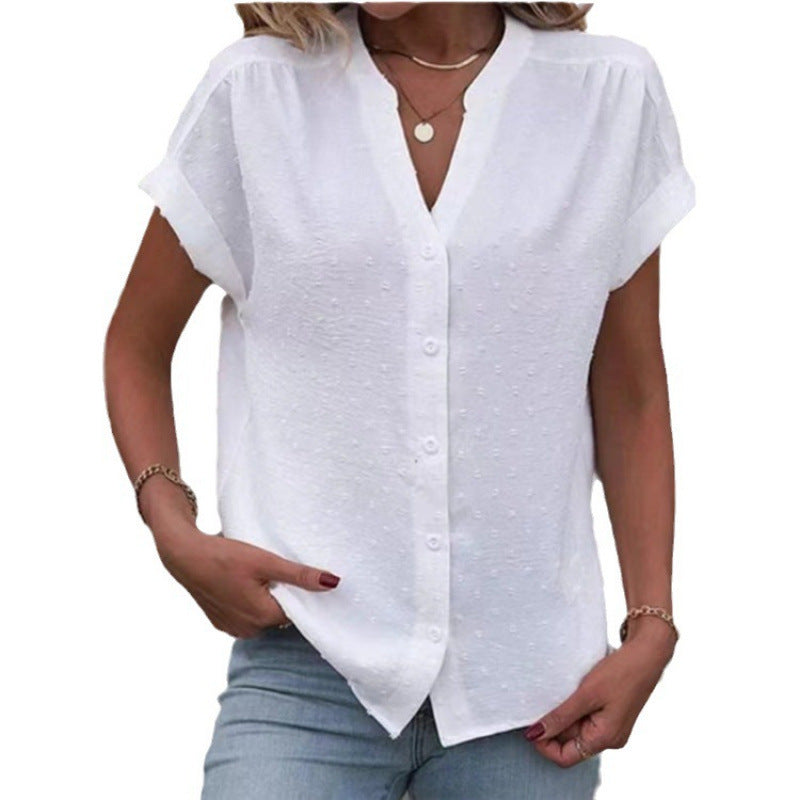 Dame Let Knap-Bluse Stilla