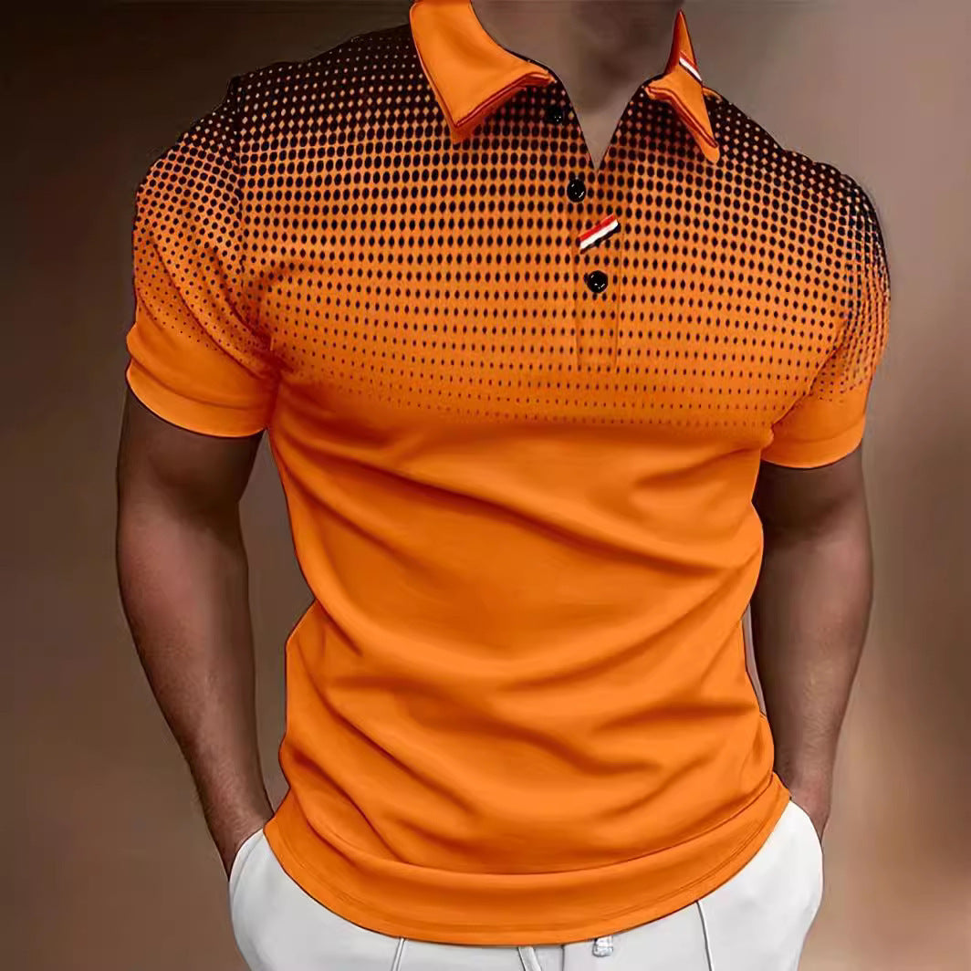 Herre poloshirt med moderne prikkedesign og åndbar stofteknologi Stilla