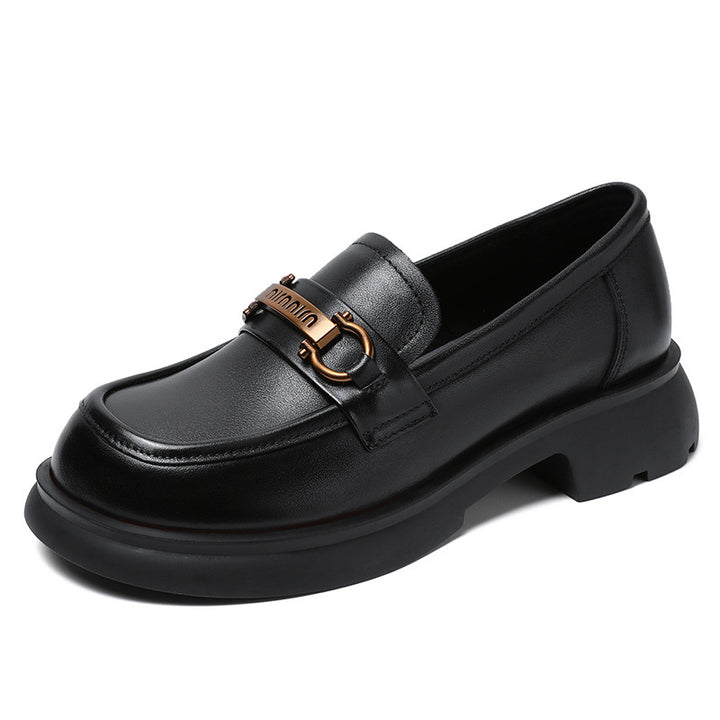 Dame Elegante Chunky Slipper med dekorative metal accenter Stilla