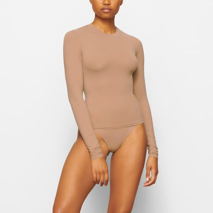 Dame Lange ærmer Stretch Bodysuit Stilla