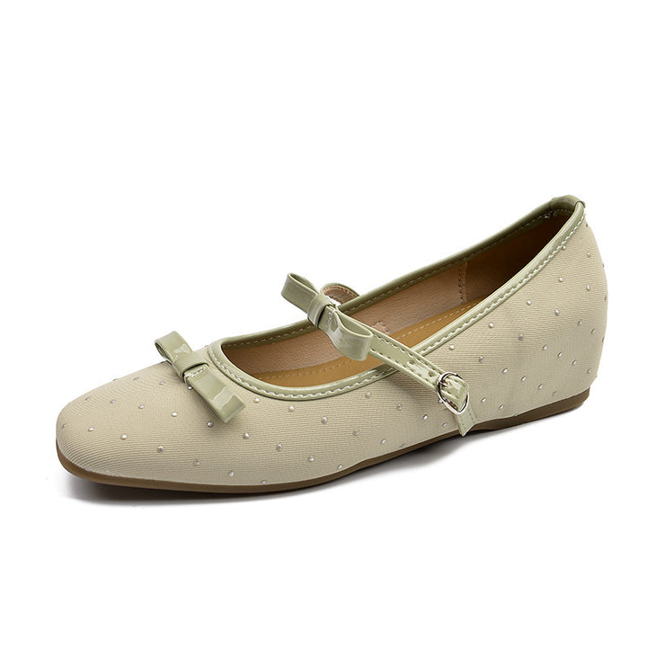 Dame Elegant Sløjfe-Detalje Slipper Flats Stilla