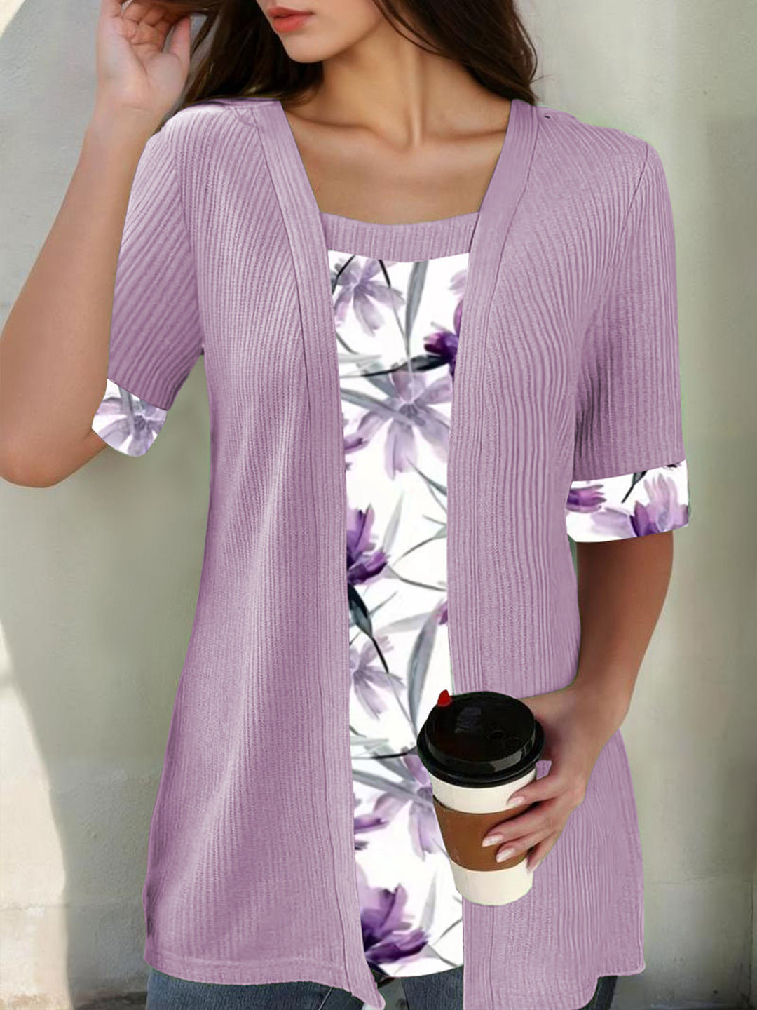 Damer mode bluse med blomsterdesign og afslappet snit Stilla
