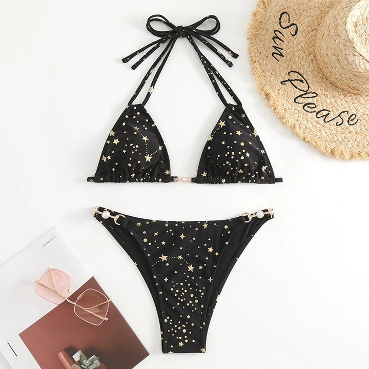 Kvinder Starry Triangle Bikini Sæt Stilla
