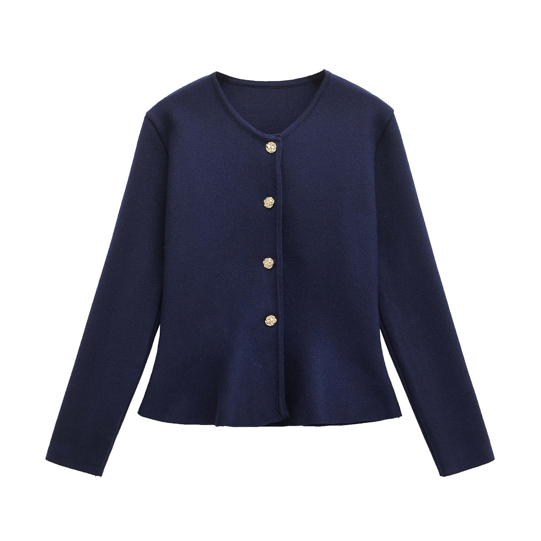 Femme figursyet Cardigan med dekorative knapdetaljer Stilla
