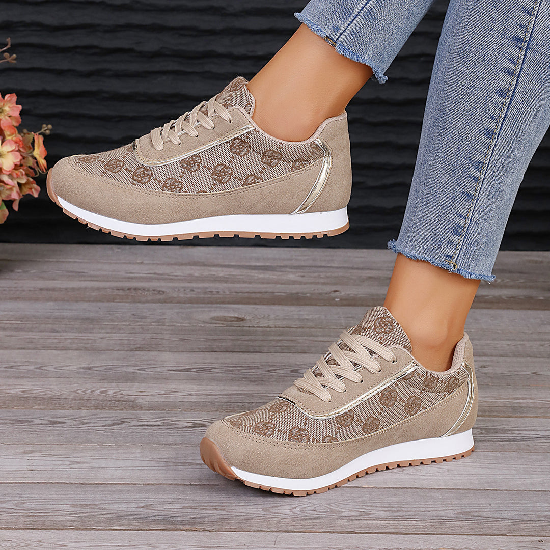 Dame Sporty Sneakers med moderne Logo-mønster Stilla