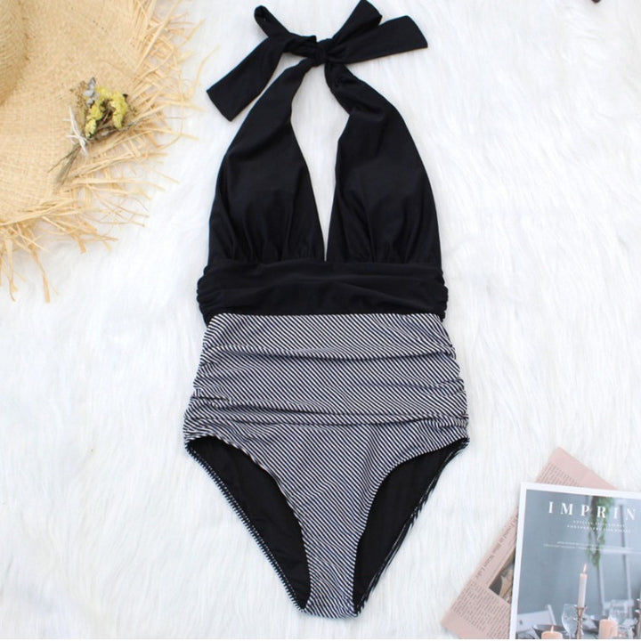 Dame High-Waist Halter Én-delt Badedragt Stilla