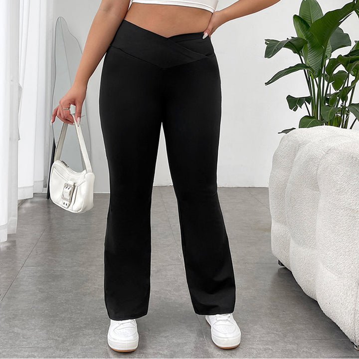 Dame High-Waist Bootcut-bukser med figursmart snit Stilla
