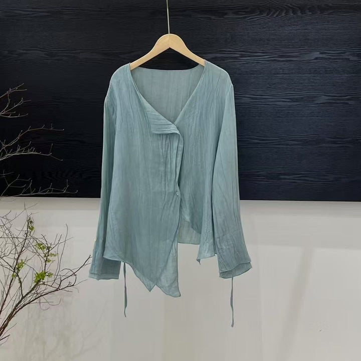 Femme Let lagbluse med åbent forrestykke Stilla