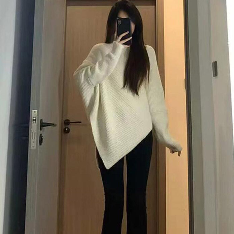 Femme Høj-Hals Overstørrelse Strik Poncho Stilla