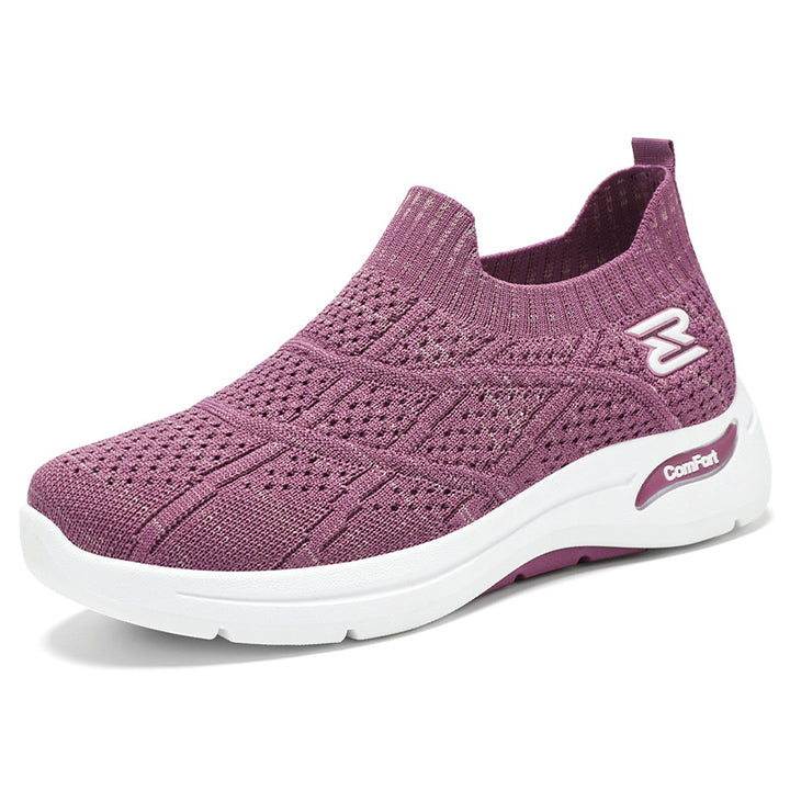 Femme Slip-On Komfort Sneakers med strækbart strik-overmateriale Stilla