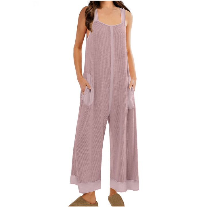 Dame afslappet Jumpsuit med sidelommer og bredt ben Stilla