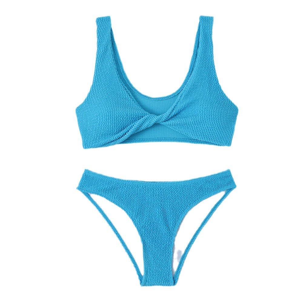 Dame Bikini-sæt med omslagbart top og trendy høje udskæringer Stilla