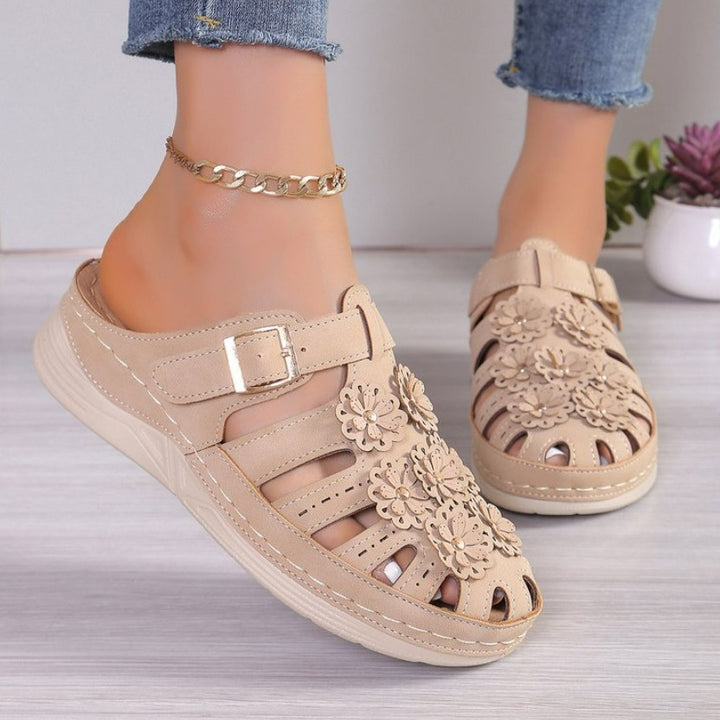 Dame sandaler med florale detaljer Stilla