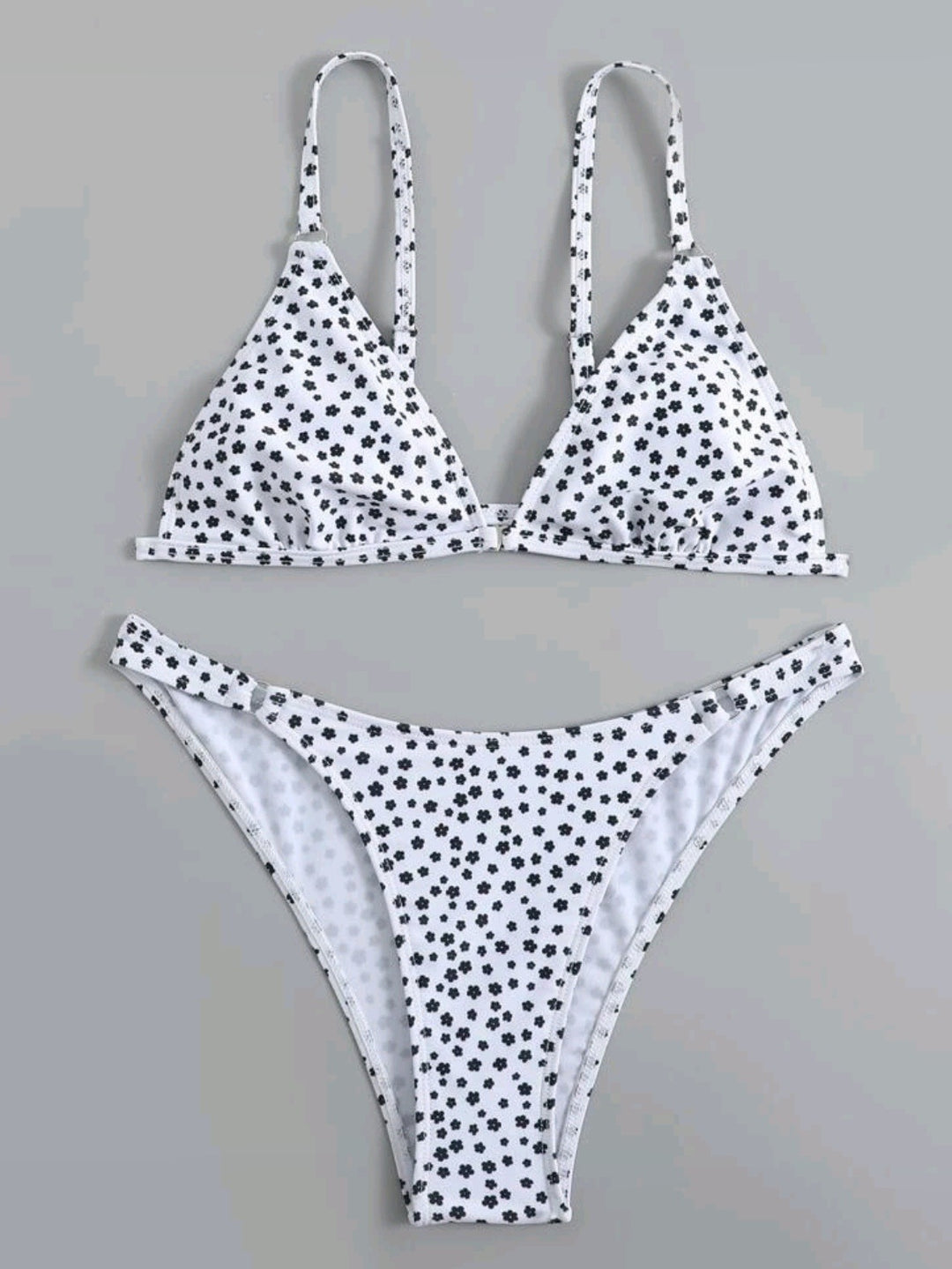 Dame Blomsterprint Trekant Bikini Sæt Stilla 1750840142