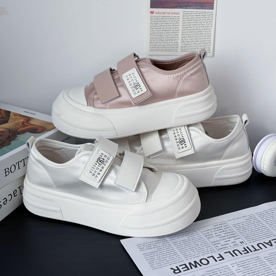 Dame Plateau-Sneaker med elastisk velcro og åndbar konstruktion Stilla