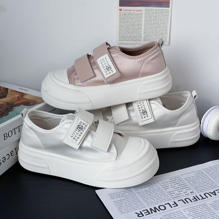 Dame Plateau-Sneaker med elastisk velcro og åndbar konstruktion Stilla