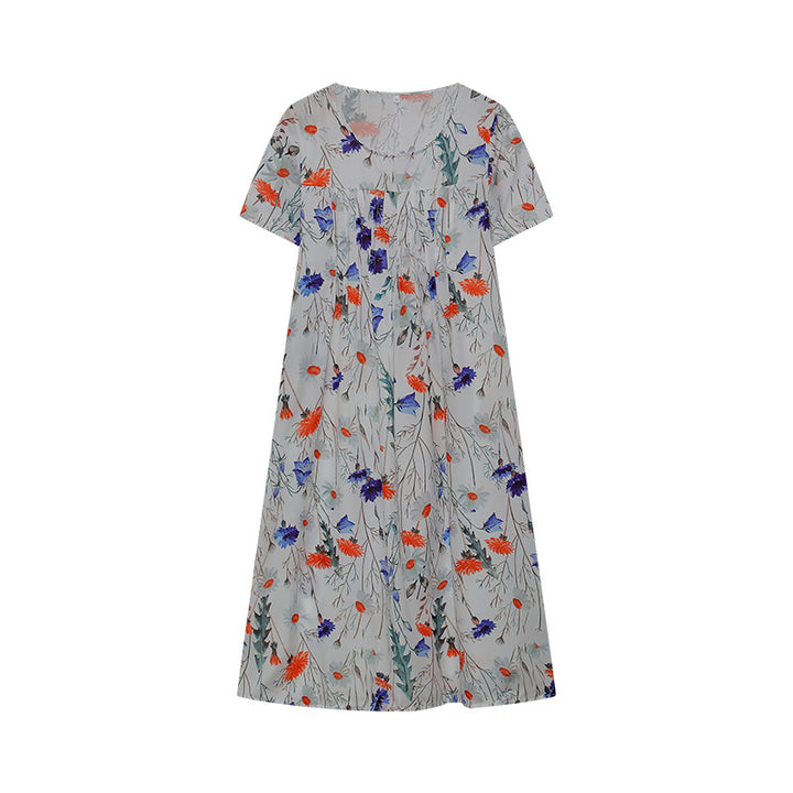 Kvinder Floral Print Afslappet Maxi Kjole Stilla