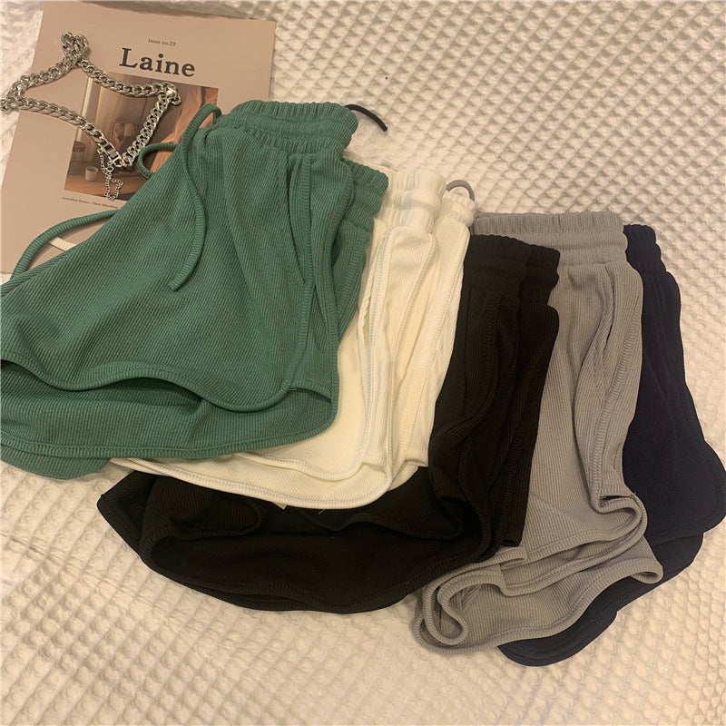 Dame Rib-høj talje-lounge-shorts Stilla