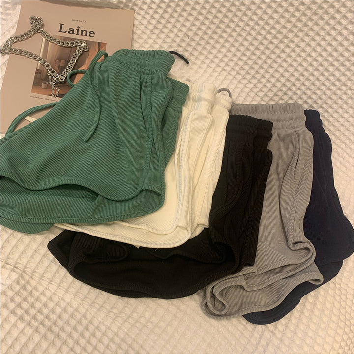 Dame Rib-høj talje-lounge-shorts Stilla