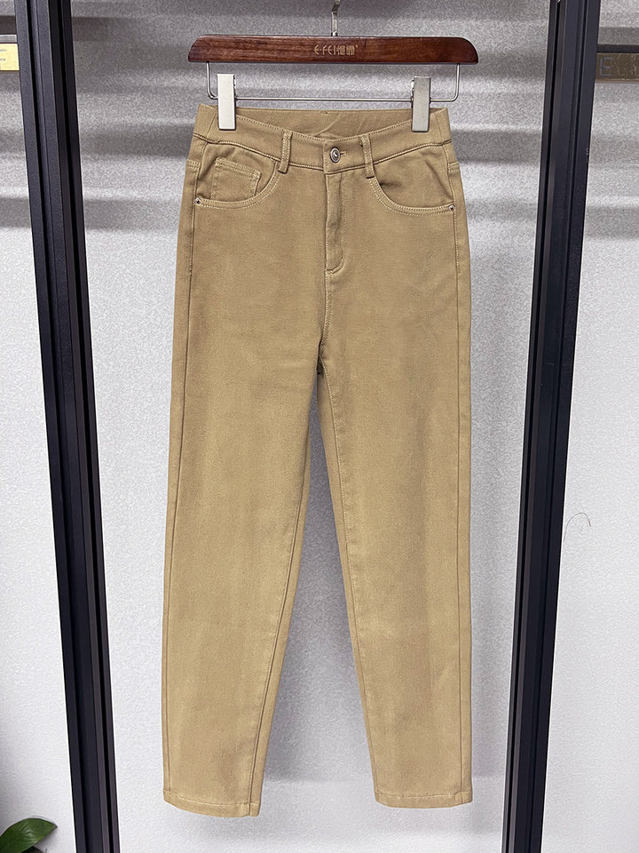 Damer Slim-Fit Jeans med høj talje og elastisk materiale Stilla