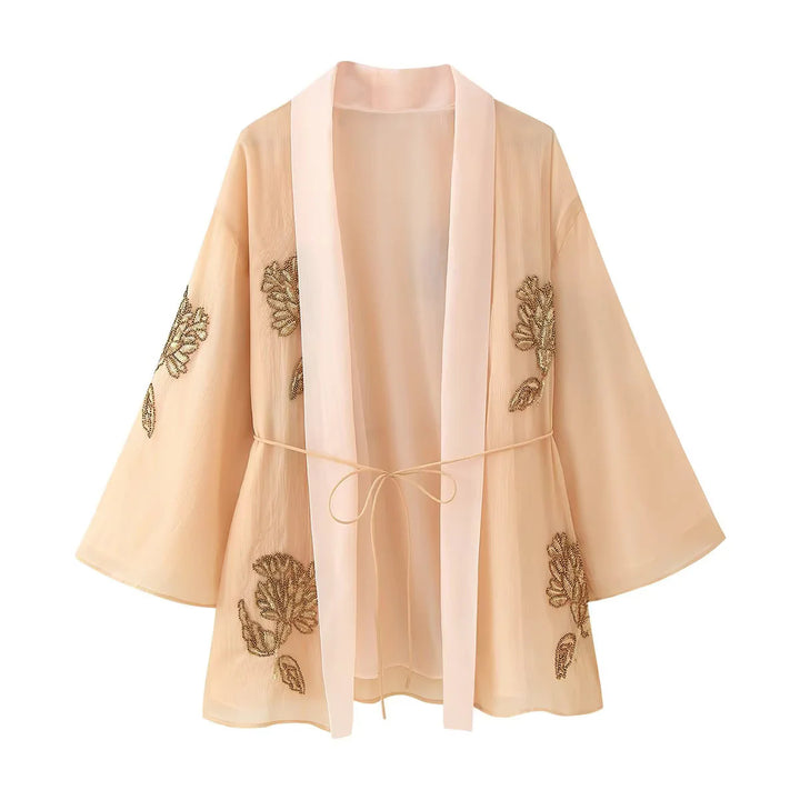 Femme Elegante Bestickede Kimono Jakke Stilla