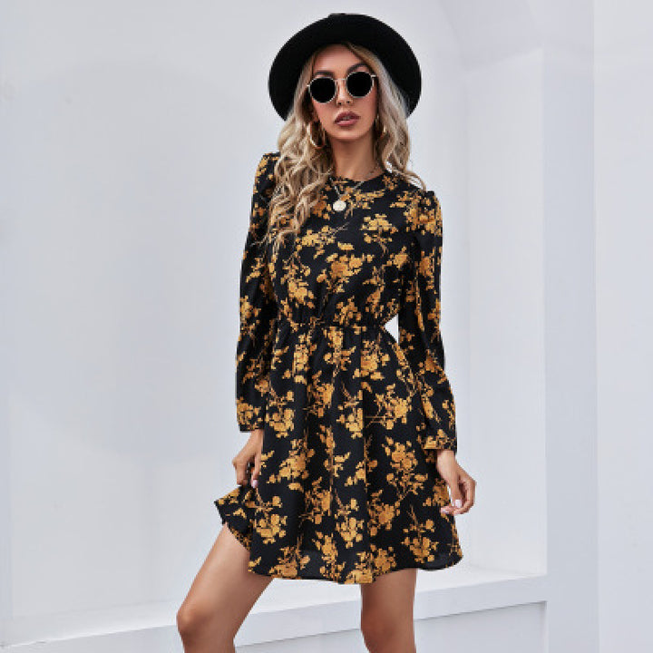 Dame blomsterprint mini kjole Stilla