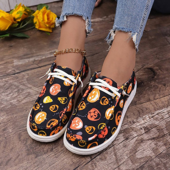 Dame Sneakers med Halloween-motiv og komfortabelt fodseng Stilla
