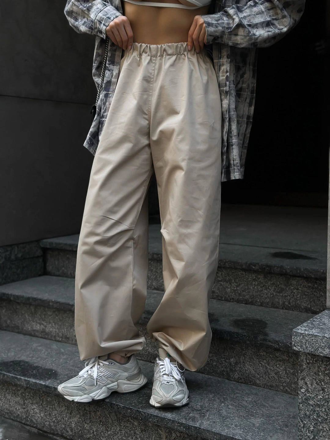 Dame Behagelig og stilfuld High-Waist Fritidsbukser Stilla