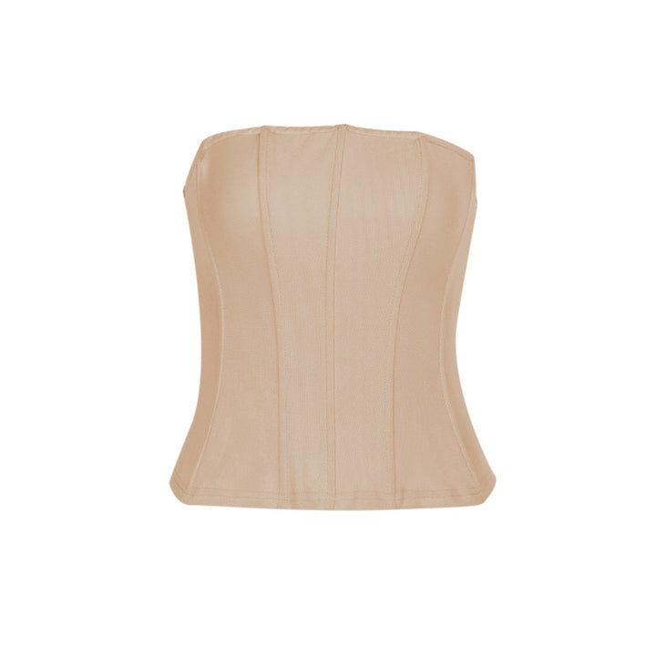 Dame Bustier-top med figurskabende design Skovae